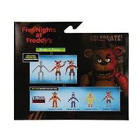 Jazwares Five Nights at Freddy's Endo-1 Classic Foxy and Withered Foxy Endoskeleton 6-in Glow-in-the-Dark Action Figure Set