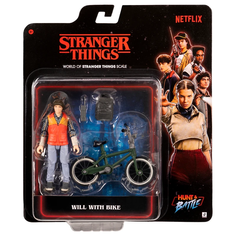 Jazwares Stranger Things Will Byers with Bicycle 4-in Action Figure