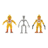 Jazwares Five Nights at Freddy's Endo-1 Classic Chica and Withered Chica Endoskeleton 6-in Glow-in-the-Dark Action Figure Set