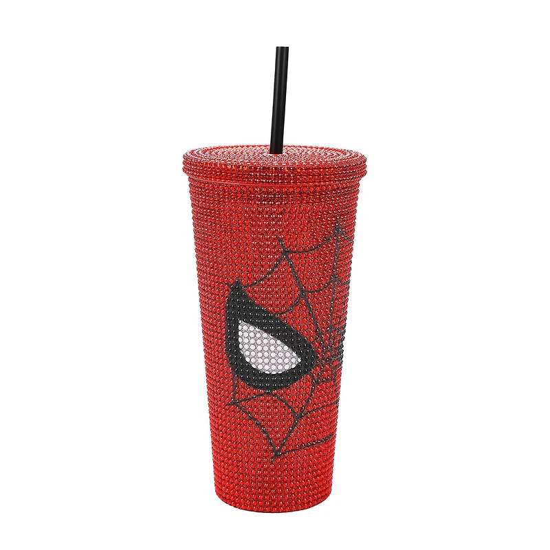 Marvel Spider-Man Big Face 24oz Rhinestone Cup