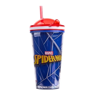 Marvel Spider-Man 16-Oz Acrylic Tumbler with Snack Topper