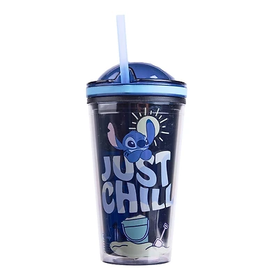 Lilo and Stitch 16 oz Acrylic Tumbler with Snack Topper