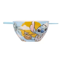 Disney Lilo and Stitch Hawaii Stitch Ceramic Ramen Bowl with Chopstick