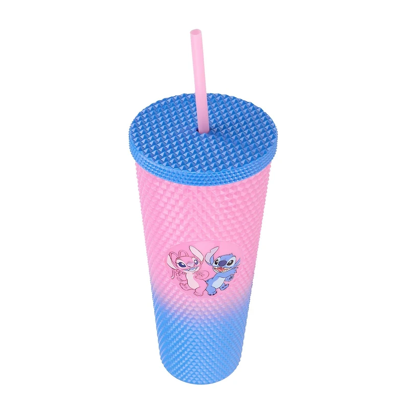 Disney Lilo and Stitch - Stitch and Angel 24oz Spiked Acrylic Tumbler