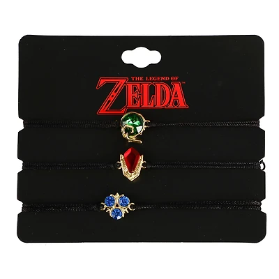 The Legend Of Zelda Spiritual Stones Cord Bracelet 3-Pack Set
