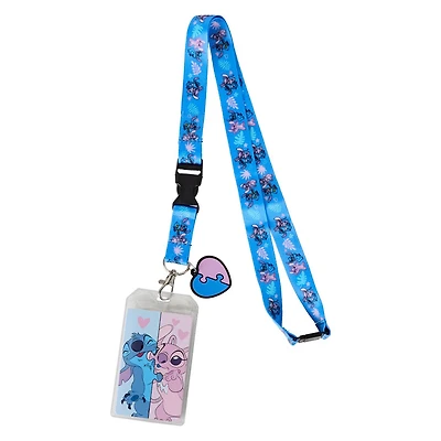 Loungefly Disney Stitch and Angel Puzzle Lanyard GameStop Exclusive