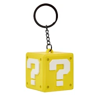 Super Mario Bros Question Block 3D Rubber Keychain