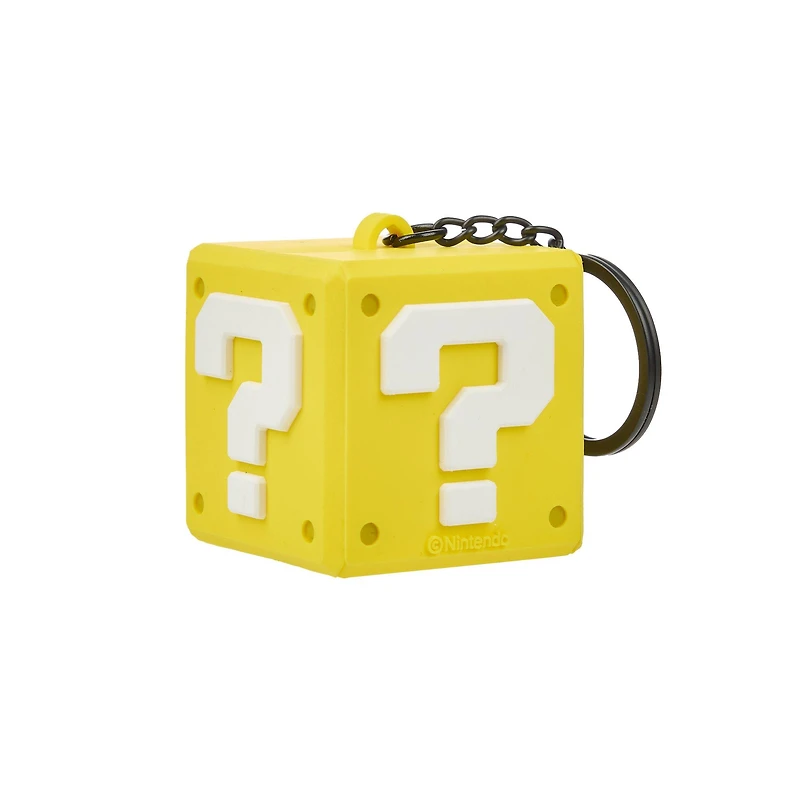 Super Mario Bros Question Block 3D Rubber Keychain
