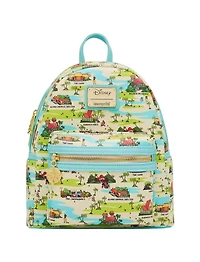 Loungefly Disney Lilo and Stitch Cast and Locations Allover Print Mini Backpack