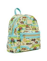 Loungefly Disney Lilo and Stitch Cast and Locations Allover Print Mini Backpack