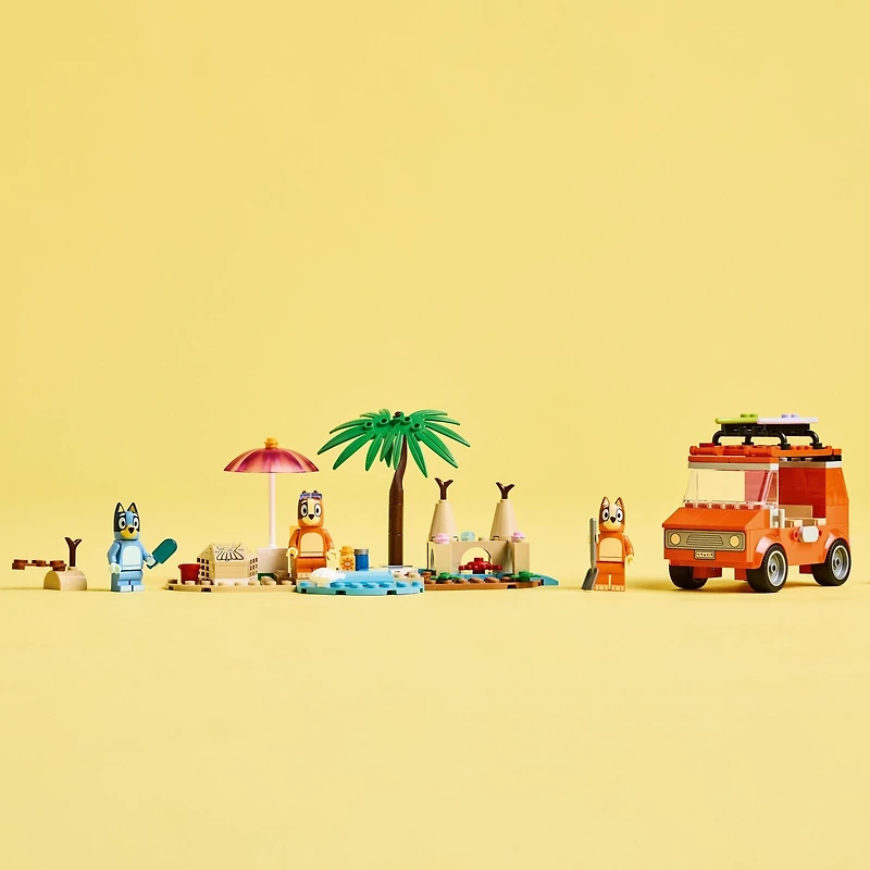 LEGO Bluey: Bluey's Beach and Family Car Trip Building Set 11202