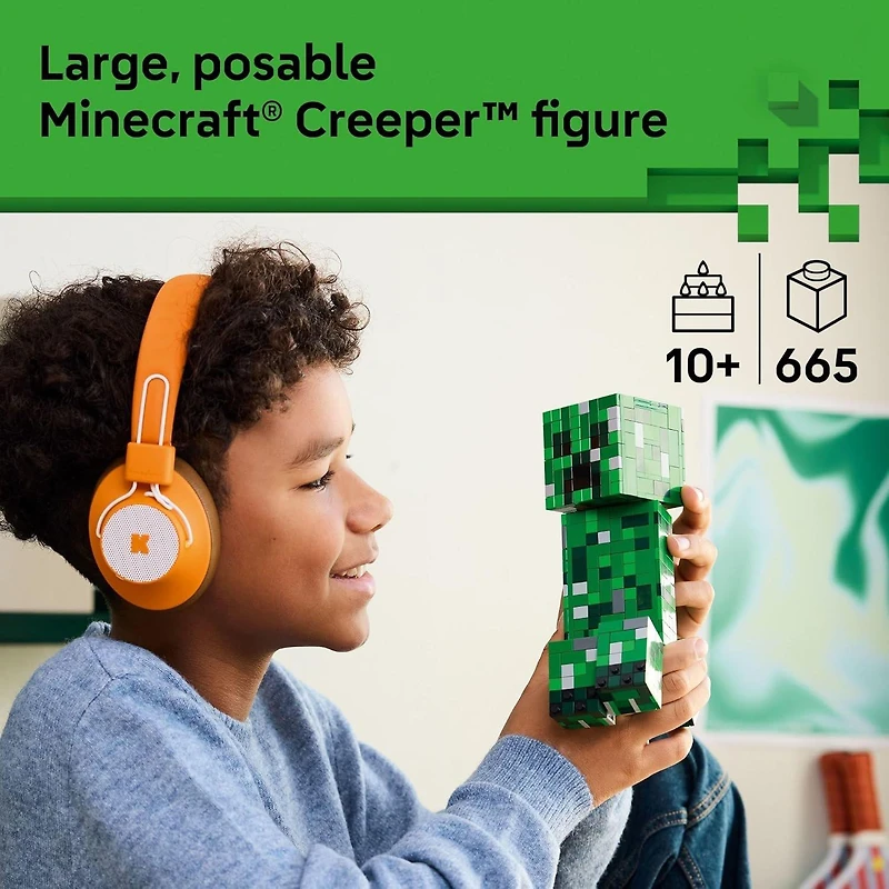 LEGO Minecraft The Creeper Gaming Kids Building Toy Set 21276
