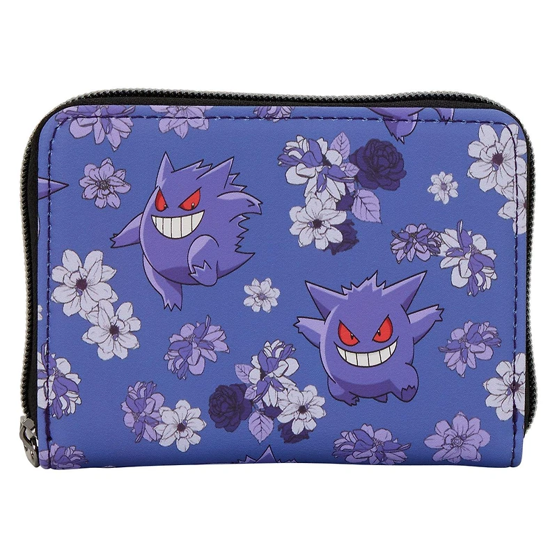 Loungefly Pokemon Gengar Floral Zip Around Wallet GameStop Exclusive