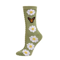 Pokemon Eevee Cable Knit Floral Embroidered Socks