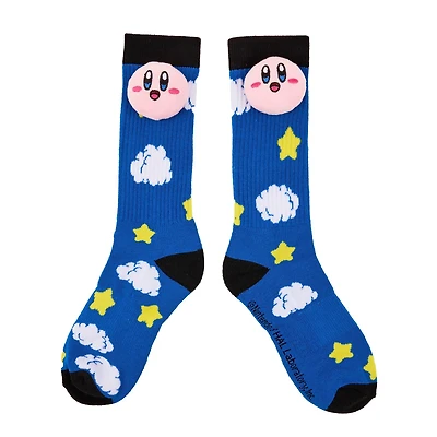 Kirby Stars and Clouds 3D Plush Crew Socks