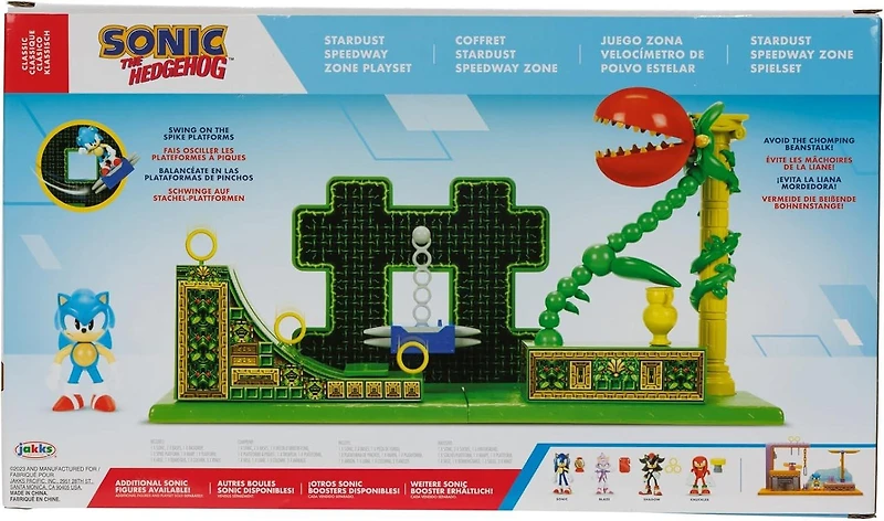 Jakks Pacific Sonic the Hedgehog Stardust Speedway Zone Playset with 2.5-in Sonic Figure