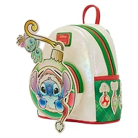 Loungefly Disney Stitch and Scrump Iridescent Holiday Ornament Mini Backpack