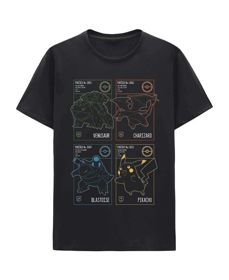 Pokemon Kanto Starters Unisex Short Sleeve Graphic T-Shirt GameStop Exclusive
