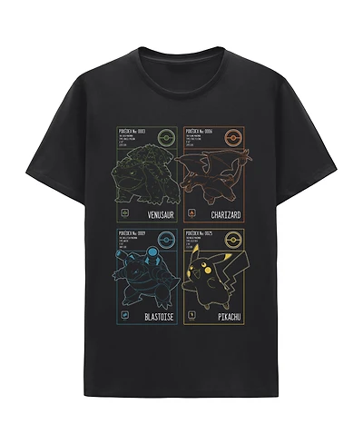 Pokemon Kanto Starters Unisex Short Sleeve Graphic T-Shirt GameStop Exclusive
