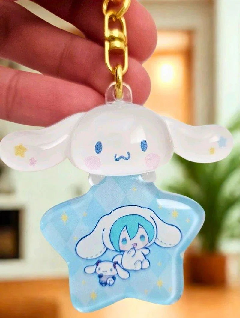 Cinnamonroll X Miku Charm Keychain Bling Bag (Styles May Vary