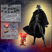 Bandai Tamashii Nations S.H.Figuarts Spider-Man: Across the Spider-Verse Spider-Man Noir and Spider-Ham Action Figure Set 2-Pack