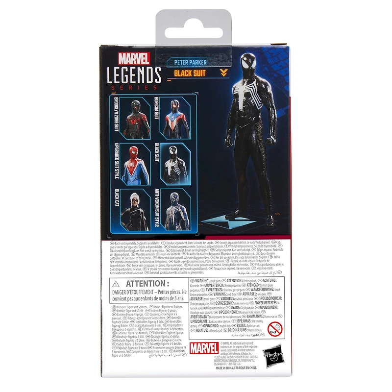 Hasbro Marvel Legends Series Gamerverse Spider-Man 2 Peter Parker (Black Suit) 6-in Action Figure