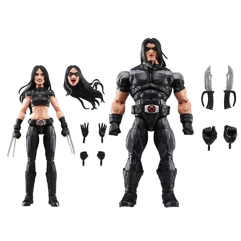 Hasbro Marvel Legends Series X-Force X-23 and Warpath 6-in Action Figure Set