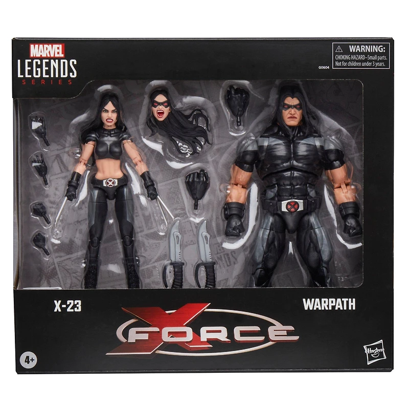 Hasbro Marvel Legends Series X-Force X-23 and Warpath 6-in Action Figure Set