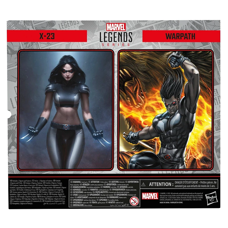 Hasbro Marvel Legends Series X-Force X-23 and Warpath 6-in Action Figure Set