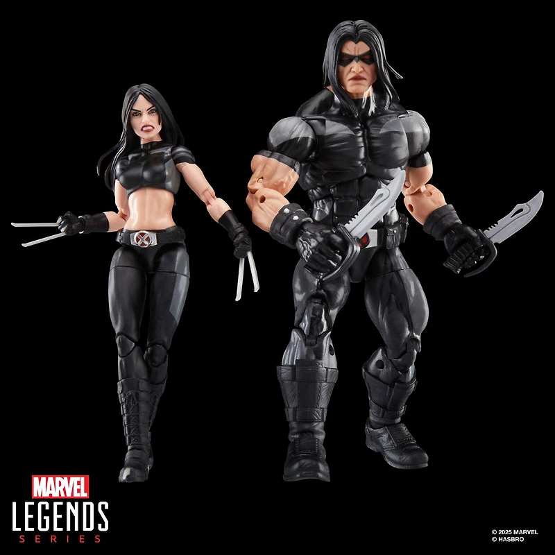 Hasbro Marvel Legends Series X-Force X-23 and Warpath 6-in Action Figure Set