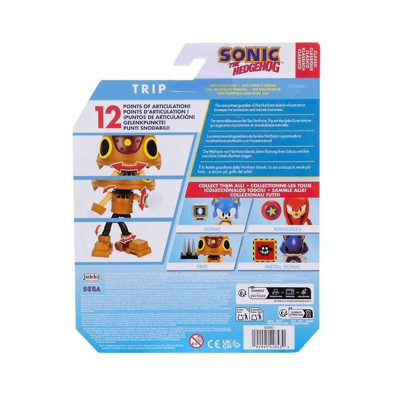 Jakks Pacific Sonic the Hedgehog Masked Trip 4-in Action Figure with Spike Trap Accessory