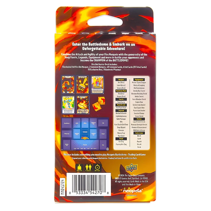 Neopets Battledome Trading Card Game Fire Starter Deck