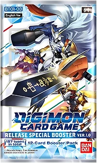 Digimon Card Game: Release Special Booster Box Version 1.0 (24 Boosters) (BT01-03A)