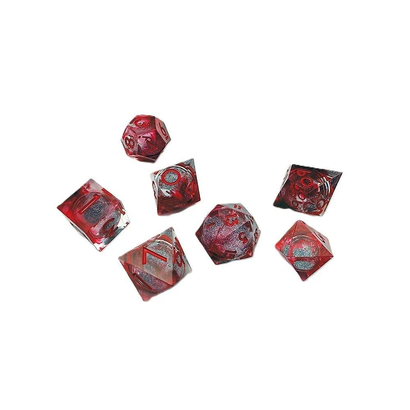 GameStop Acrylic Blood Splatter Liquid Sand Core Dice Set