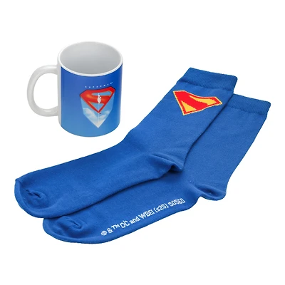 Superman Sock and Mug 10oz Set