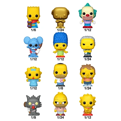 Funko Bitty POP! The Simpsons Vinyl Figure Set 24-Pack (Bart Simpson, Bitty, Mr. Burns, and More!)