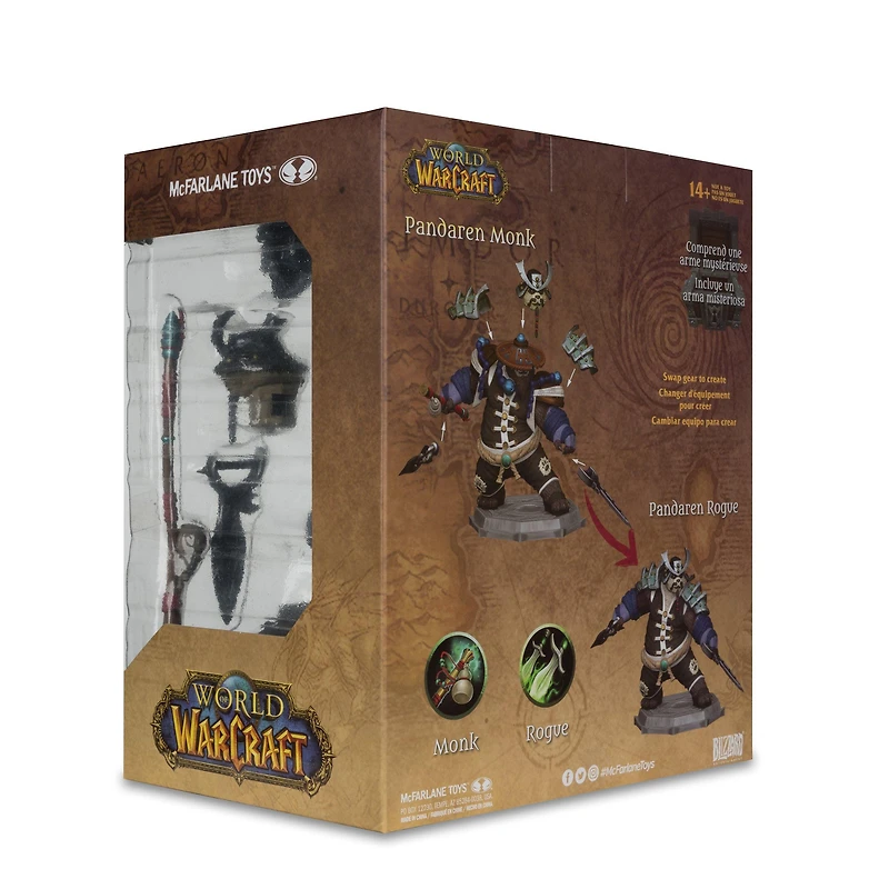 McFarlane Toys World of Warcraft Pandaren Monk and Pandaren Rogue 6-in Posed Action Figure