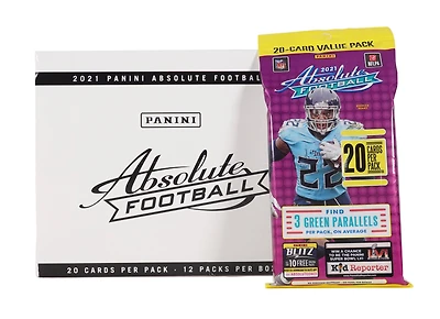 2021 Panini Absolute NFL Football Jumbo Value 12-Pack Box (Green Parallels!) (KABOOM!)