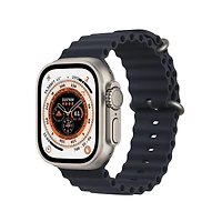 Apple Watch Ultra 49mm (A2622) Titanium Case with Midnight Ocean Band - Black