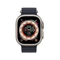 Apple Watch Ultra 49mm (A2622) Titanium Case with Midnight Ocean Band - Black