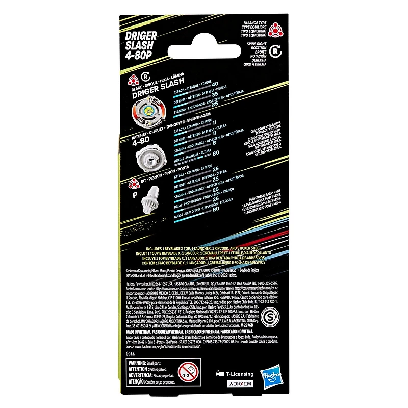 Hasbro Beyblade Takara Tomy X X-Over Project Driger Slash 4-80P Starter Pack Set