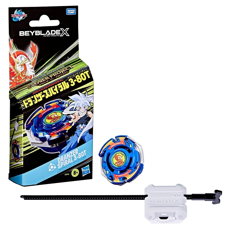 Hasbro Beyblade Takara Tomy X X-Over Project Dranzer Spiral 3-80T Starter Pack Set