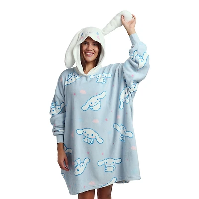 Sanrio Cinnamoroll Fuzzy Oversized Blanket Unisex Hoodie GameStop Exclusive