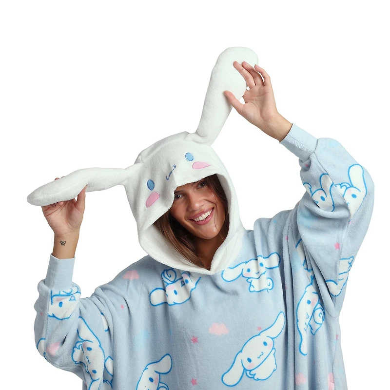 Sanrio Cinnamoroll Fuzzy Oversized Blanket Unisex Hoodie GameStop Exclusive