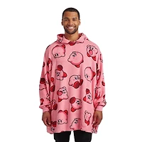 Kirby Fuzzy Oversized Blanket Hoodie GameStop Exclusive - One Size