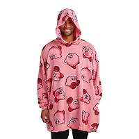 Kirby Fuzzy Oversized Blanket Hoodie GameStop Exclusive - One Size