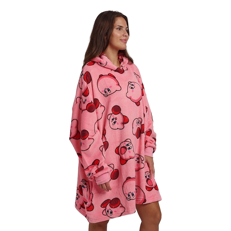 Kirby Fuzzy Oversized Blanket Hoodie GameStop Exclusive - One Size