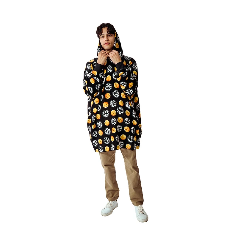 Dragon Ball Z Gi Symbols and Dragon Balls Hoodie Blanket