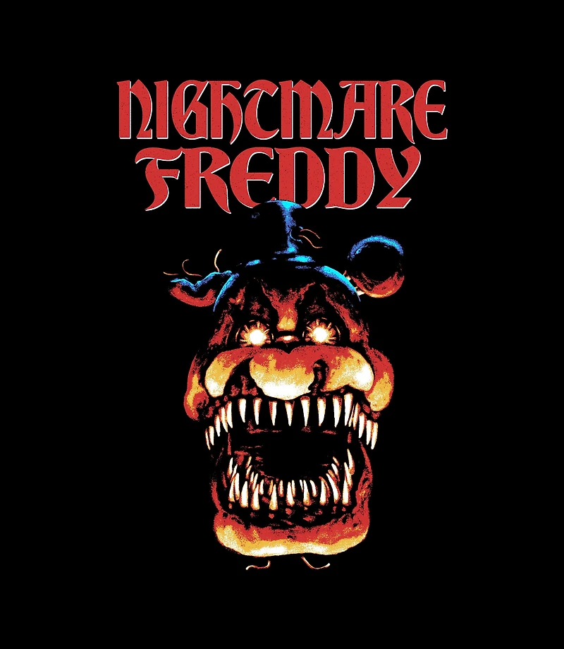 Five Nights at Freddy's Nightmare Freddy Double Sided Graphic T-Shirt GameStop Exclusive