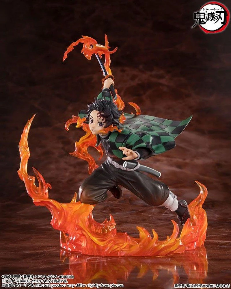 Bandai Demon Slayer: Kimetsu no Yaiba Tamashii Nations FiguartsZero Tanjiro Kamado (Kyojuro Rengoku's Sword Guard ver.) 7.07-in Figure